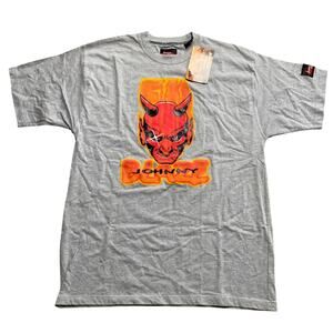 NWT Rare Vintage Johnny Blaze Devil Head Grey T Shirt Size XL